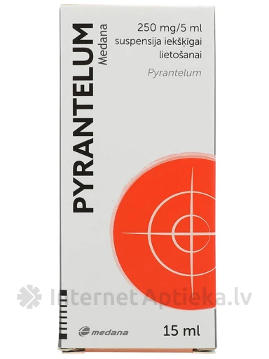 Pyrantelum 250mg/5ml suspensija, 15 ml | internetaptieka.lv