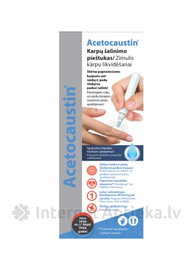 ACETOCAUSTIN PEN карандаш для удаления бородавок (мазь), 50 мл | internetaptieka.lv