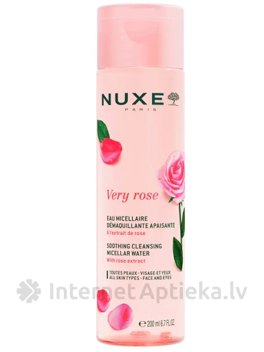NUXE VERY ROSE Успокаивающая очищающая мицеллярная вода, 200 мл | internetaptieka.lv