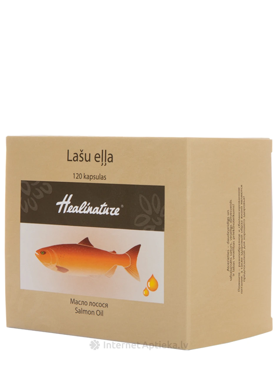 Healinature Lašu eļļa, 120 kapsulas | internetaptieka.lv