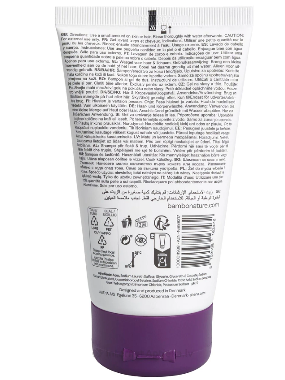 BAMBO NATURE, matu un ķermeņa mazgāšanas līdzeklis, 150 ml | internetaptieka.lv