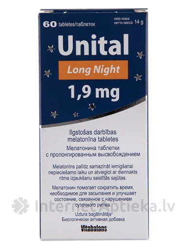 Unital Long night 1.9 mg, 60 tabletes | internetaptieka.lv