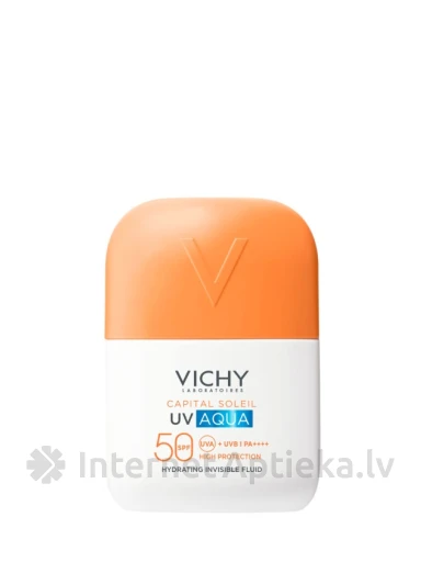 VICHY CAPITAL SOLEIL UV-AQUA SPF50 Aizsargfluīds, 50 ml | internetaptieka.lv