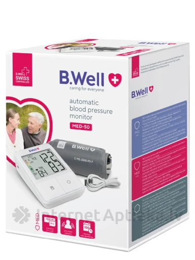B.Well MED-50 aвтоматический тонометр с технологией 3AVG | internetaptieka.lv