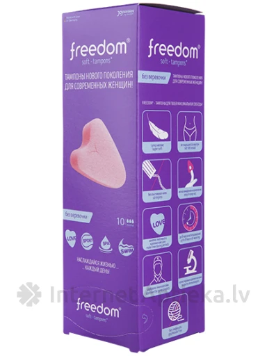 FREEDOM soft tamponi bez diedziņa, normal, 10 gb. | internetaptieka.lv