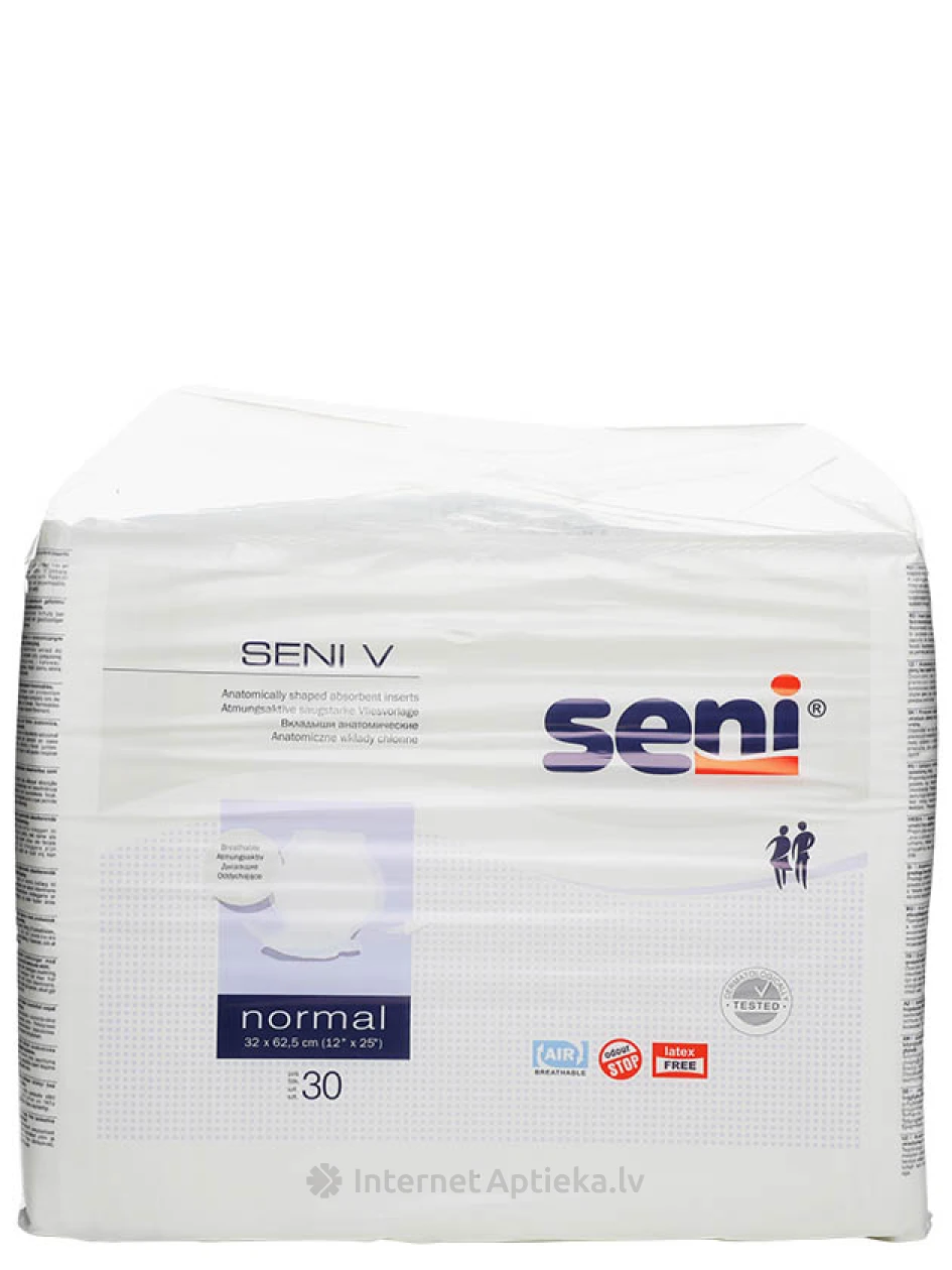 Seni V – anatoomilise kujuga sisetükid, 30 tk. | internetaptieka.lv