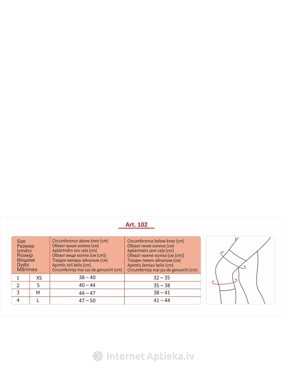 Lauma Medical elastne põlveside - suurus 3 (M), 2 tk. | internetaptieka.lv