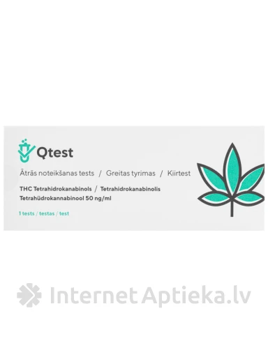 Qtest THC (marihuānas) ātrais noteikšanas tests, 1 gb. | internetaptieka.lv