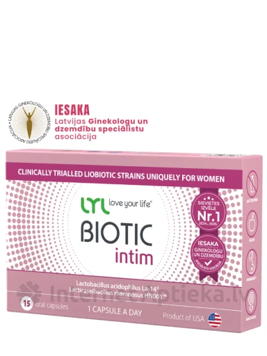 LYL BIOTIC intim, 15 kapslit | internetaptieka.lv