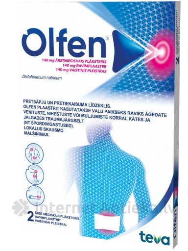 Olfen Patch пластыри 140 мг, 2 шт. | internetaptieka.lv