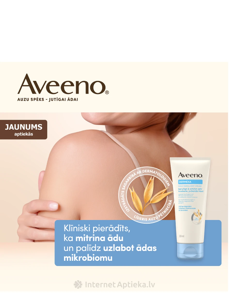 AVEENO Dermexa emolientu krēms ikdienai bez smaržas, 200 ml | internetaptieka.lv