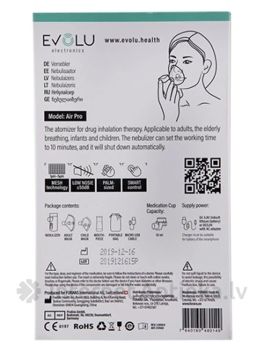 Evolu Nano Air Nebulaizers, 1 gb. | internetaptieka.lv