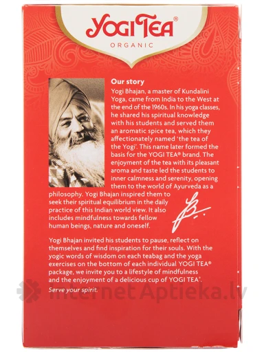 Чай Yogi Positive Energy Cranberry Hibiscus, 17 пакетиков | internetaptieka.lv