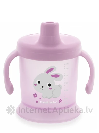 CANPOL BABIES neišsiliejantis puodelis BUNNY&COMPANY 9 mėn.+, 200 ml | internetaptieka.lv