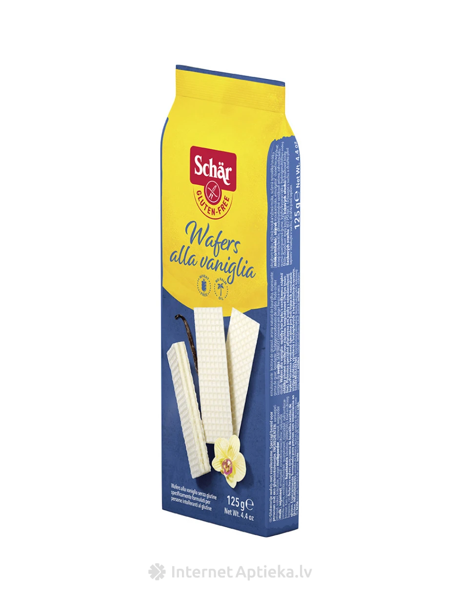 Schär Wafers Alle Vaniglia bezglutēna vafeles ar vaniļas krēmu, 125 g | internetaptieka.lv