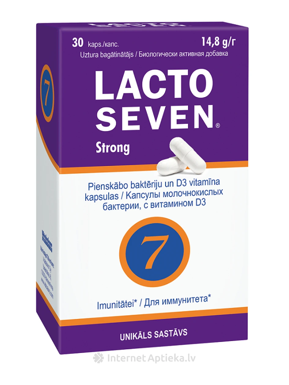 LactoSeven strong, 30 капсул | internetaptieka.lv