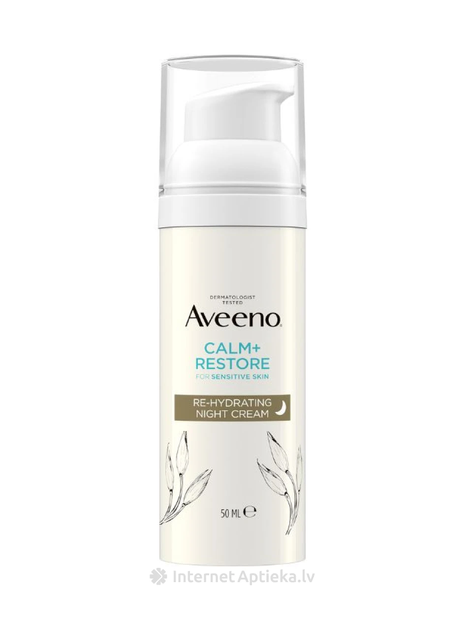 AVEENO Calm+Restore rehidratējošs nakts krēms, 50 ml | internetaptieka.lv