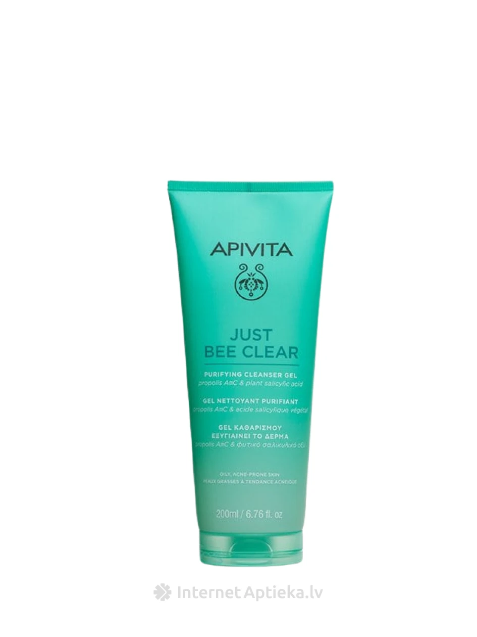 APIVITA JUST BEE CLEAR näo puhastusgeel, 200 ml | internetaptieka.lv