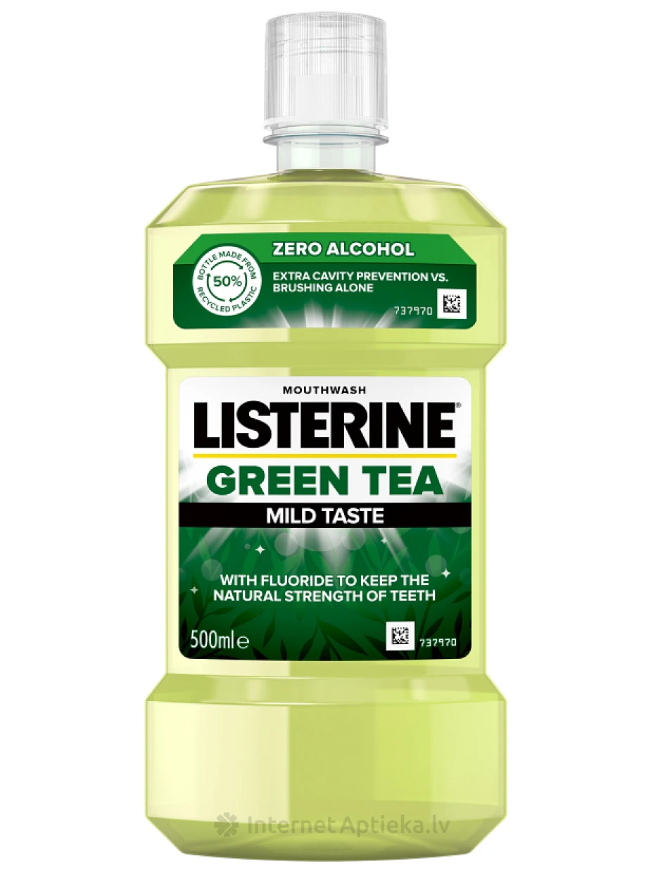 Listerine Green Tea ополаскиватель для полости рта, 500 мл | internetaptieka.lv