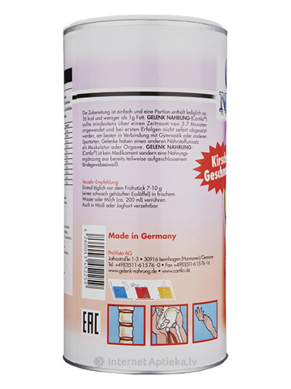 Gelenk Nahrung pulveris, ķiršu, 600 g | internetaptieka.lv