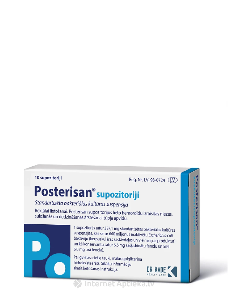 Posterisan supozitoriji, 10 gb. | internetaptieka.lv