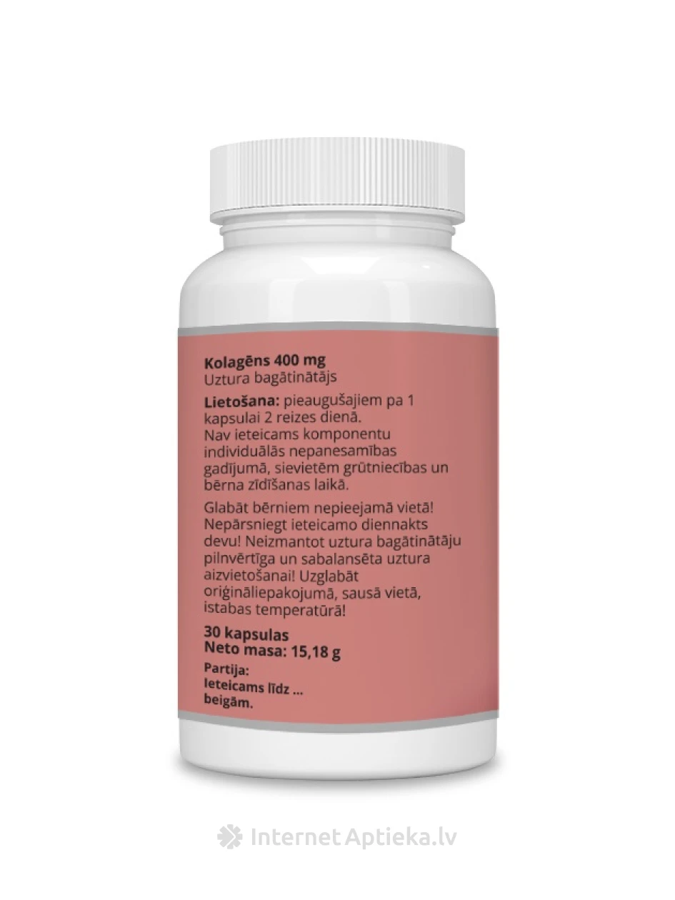 Kollageen 400 mg kapslid, 30 tk. | internetaptieka.lv