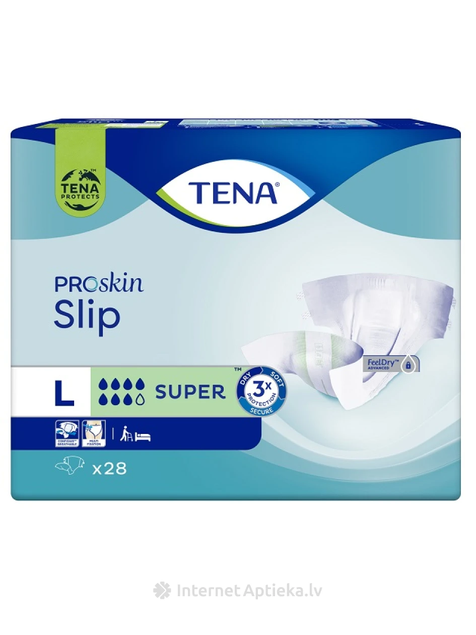 TENA Slip Super püksmähe L 92-144 cm, 28 tk. | internetaptieka.lv