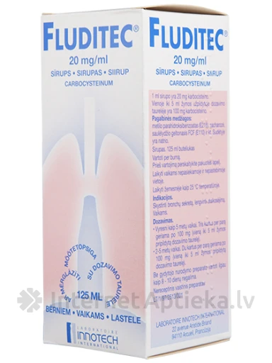 Fluditec siirup 2%, 125 ml | internetaptieka.lv