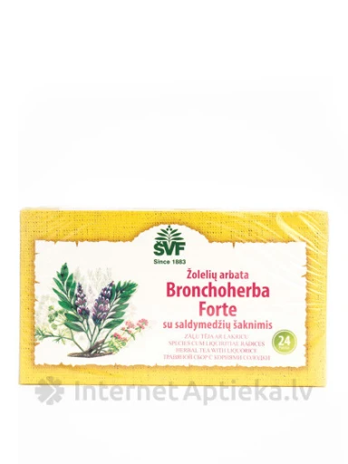 Tēja Bronchoherba Forte ar lakricu, 1.5g, 24 paciņas | internetaptieka.lv