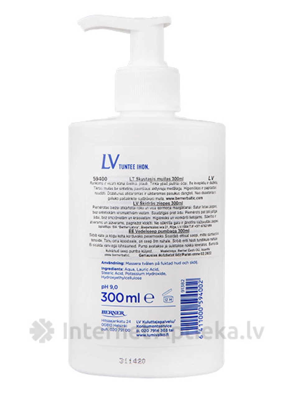 LV šķidrās ziepes, 300 ml | internetaptieka.lv
