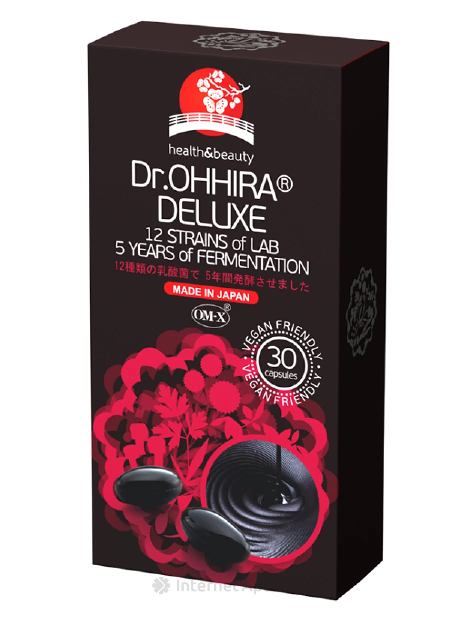 Dr. OHHIRA Deluxe probiootikumid 12 sordi elusbakteritega (5-aastane retsept), 30 kapslit | internetaptieka.lv