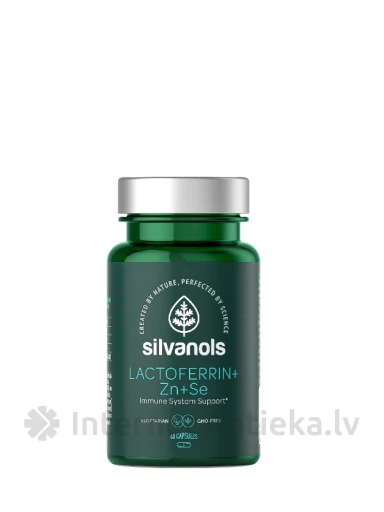 Silvanols Lactoferrin+Zn+Se, 60 kapslit | internetaptieka.lv
