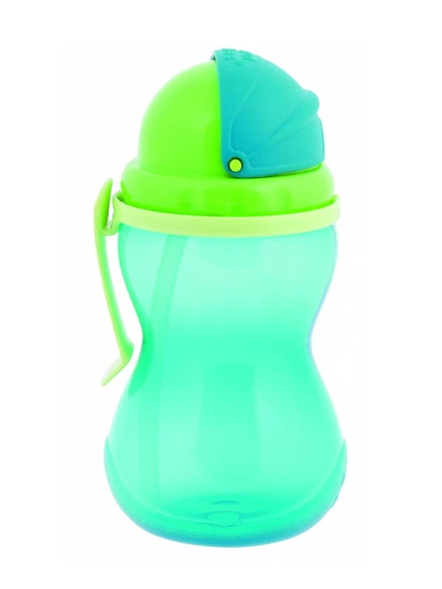 CANPOL babies pudele ar salmiņu, tirkīza, 370 ml