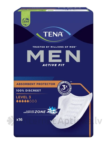 Tena Men Level 3 прокладки для мужчин, Super, 16 шт. | internetaptieka.lv