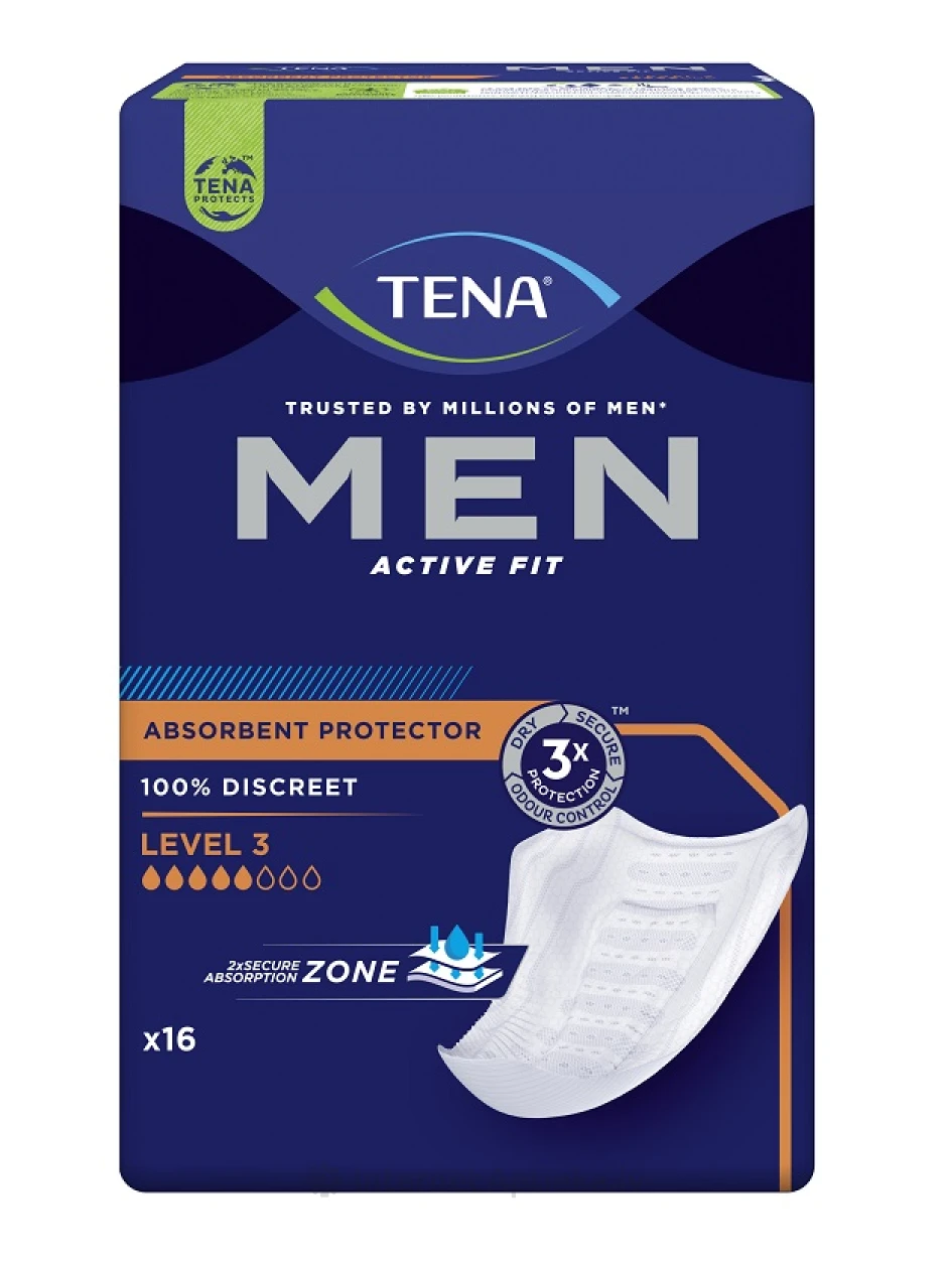 Tena Men Level 3 прокладки для мужчин, Super, 16 шт. | internetaptieka.lv
