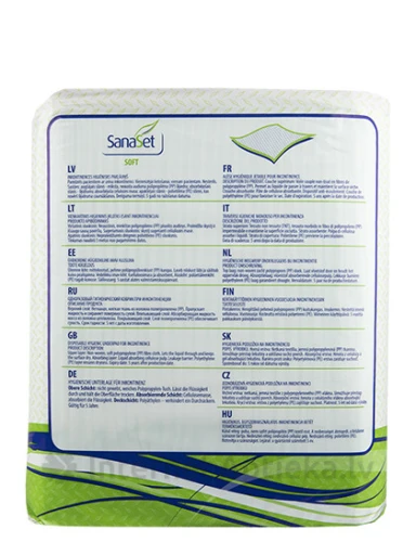 SanaSet paladziņš Soft 90 x 60, 30 gb. | internetaptieka.lv