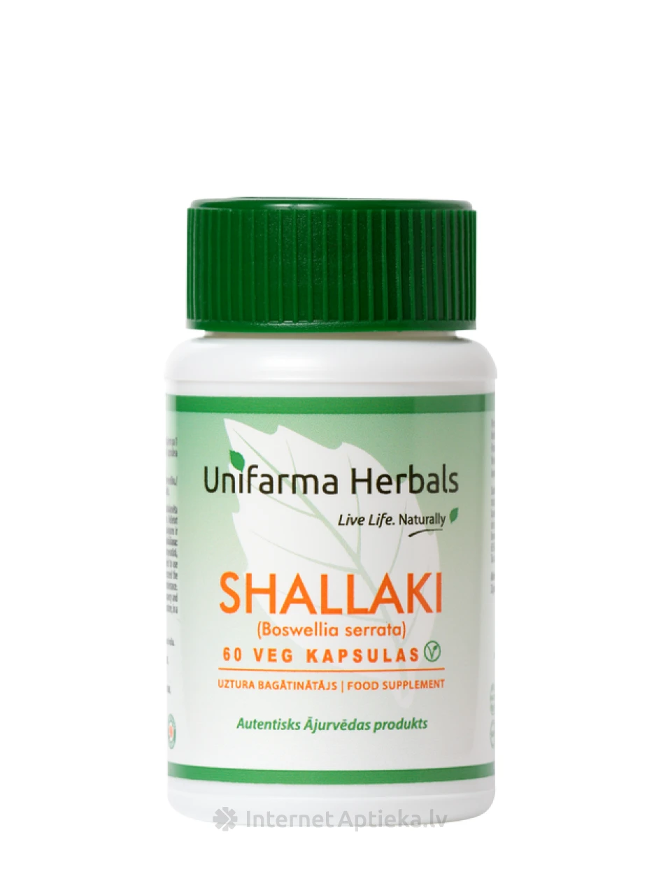 Unifarma Herbals Shallaki (Boswellia serrata) veg капсулы, 60 шт. | internetaptieka.lv