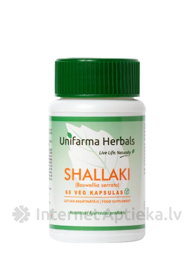 Unifarma Herbals Shallaki (Boswellia serrata) veg kapslid, 60 tk. | internetaptieka.lv