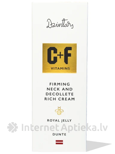 Dzintars Укрепляющий питательный крем для шеи и декольте Дунте, 75 мл | internetaptieka.lv