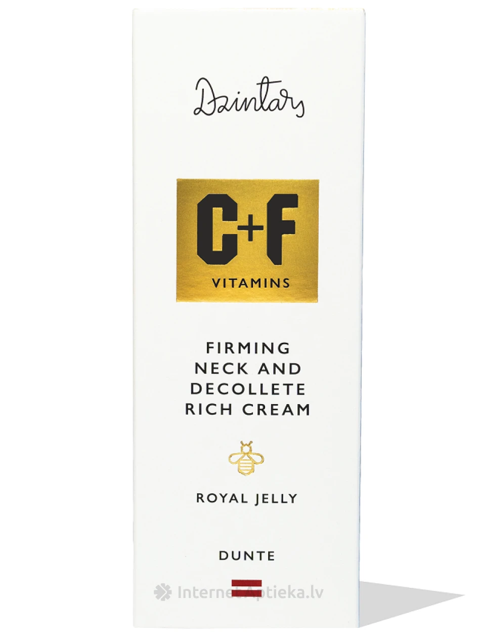 Dzintars Укрепляющий питательный крем для шеи и декольте Дунте, 75 мл | internetaptieka.lv