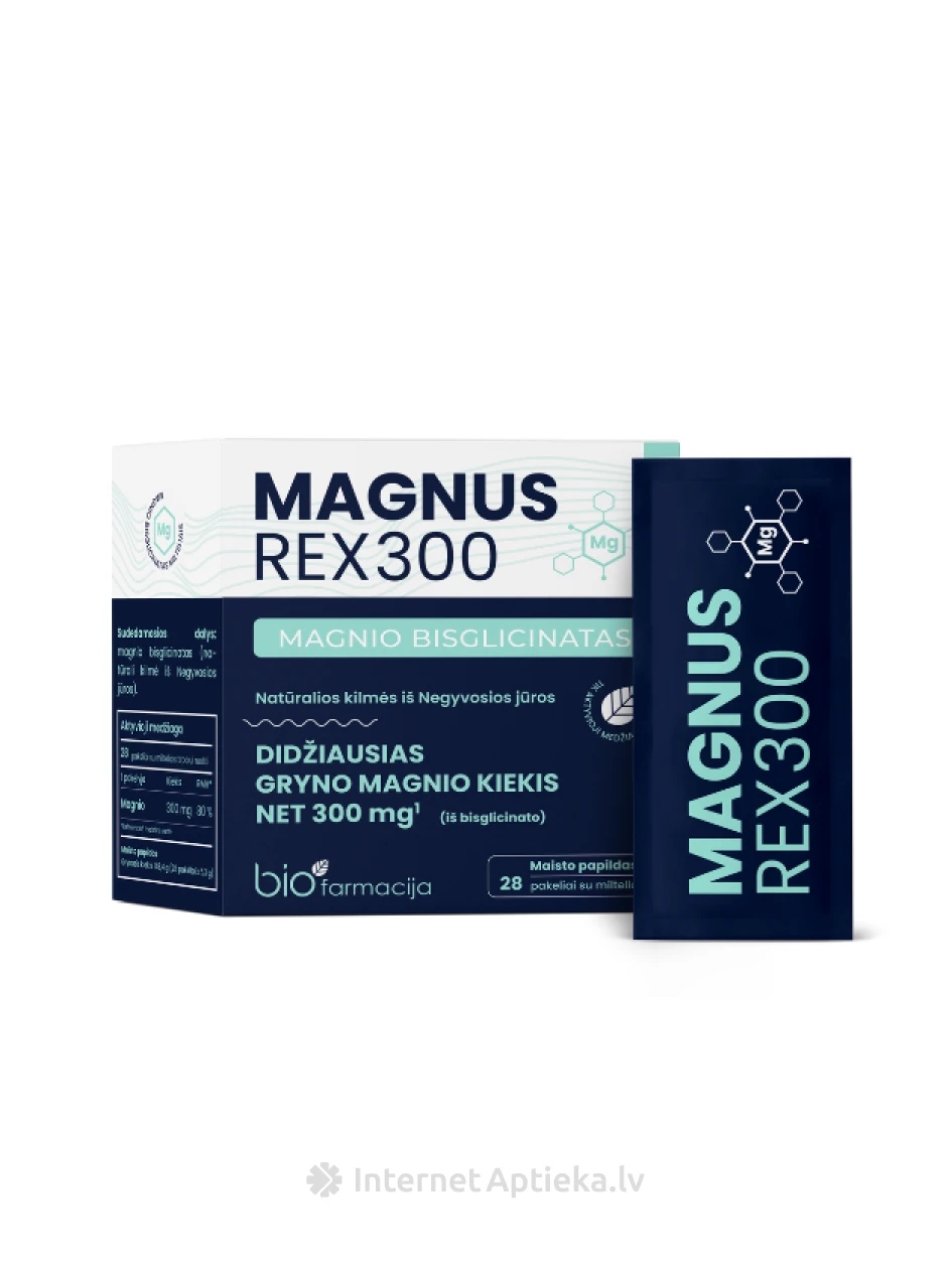 Biofarmacija MAGNUS REX300, 28 paciņas | internetaptieka.lv
