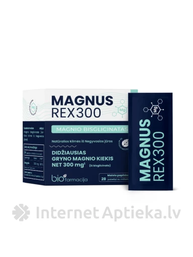 Biofarmacija MAGNUS REX300, 28 paciņas | internetaptieka.lv