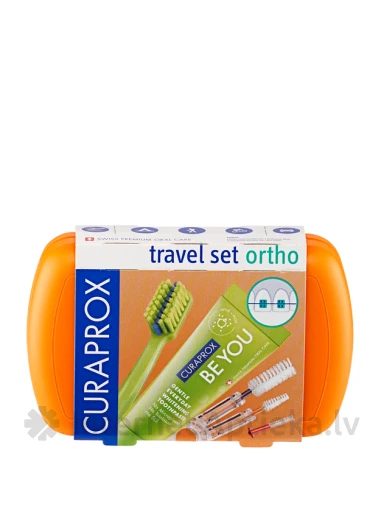 Curaprox ortho ceļojuma komplekts (oranžs), 1 gb. | internetaptieka.lv