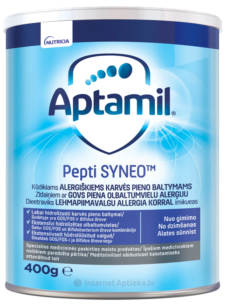 Aptamil Pepti Syneo с рождения, 400 г | internetaptieka.lv