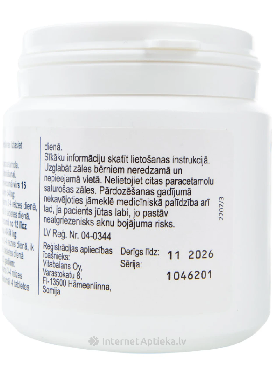 Paramax Rapid 500 mg, 100 таблеток | internetaptieka.lv