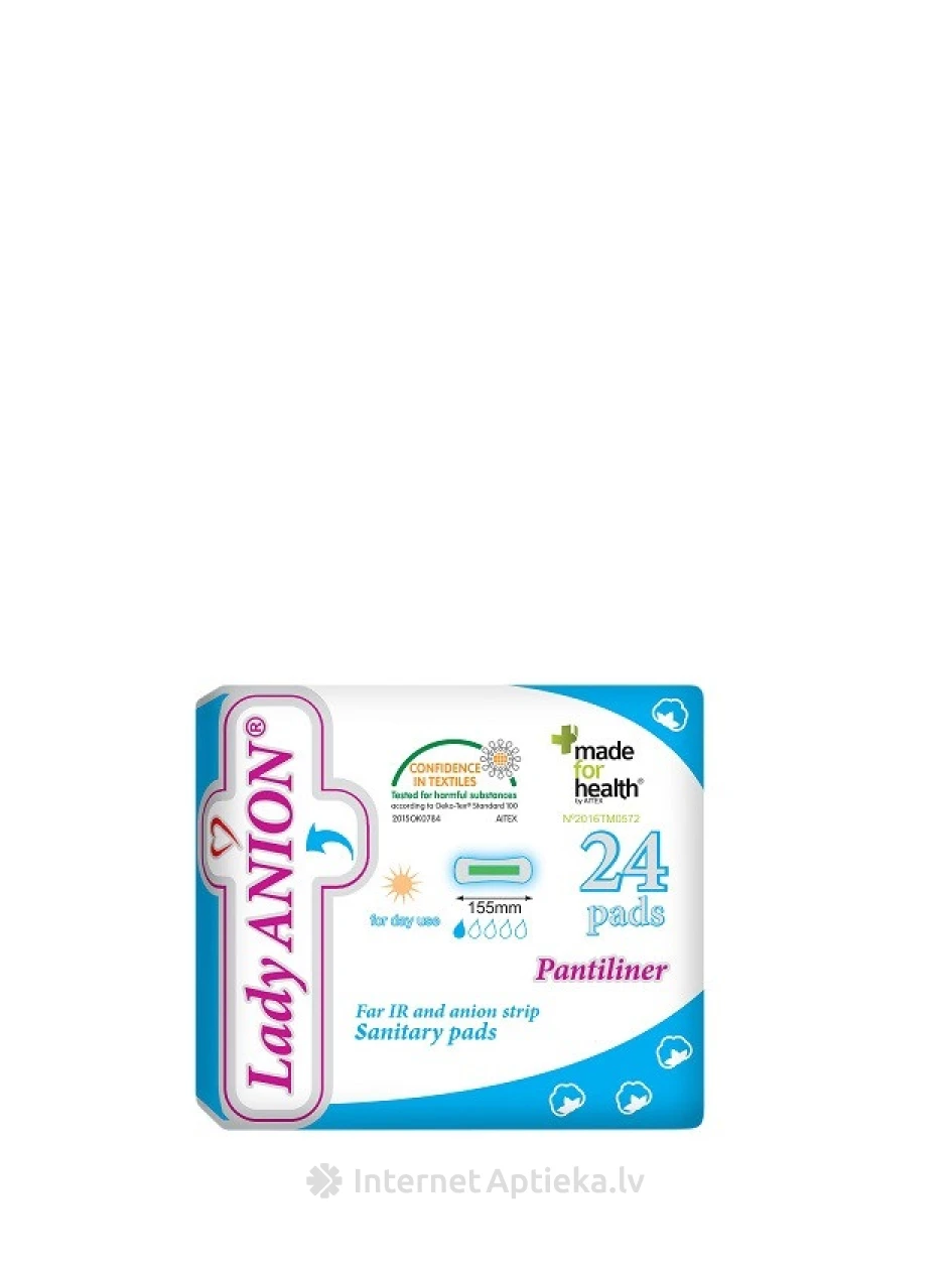 Lady Anion sisetükid 155 mm, 24 tk. | internetaptieka.lv