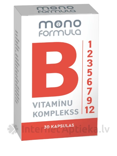 Mono Formula - B Vitamīnu komplekss, 30 kapsulas | internetaptieka.lv