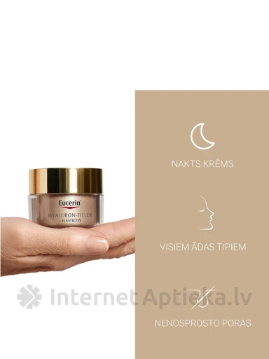 Eucerin Hyaluron-Filler+Ealsticity nakts krēms, 50 ml | internetaptieka.lv