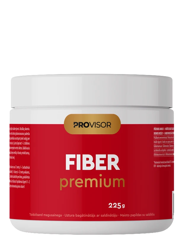 PROVISOR Fiber Premium pulveris ar zemeņu garšu, 225 g