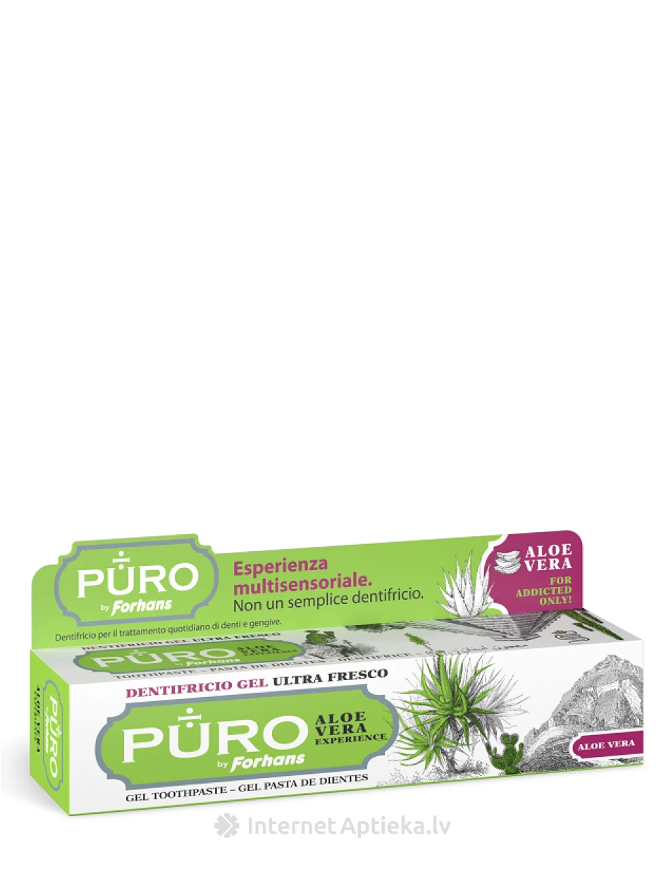Puro by Forhans Aloe Vera zobu pasta, 75 ml | internetaptieka.lv